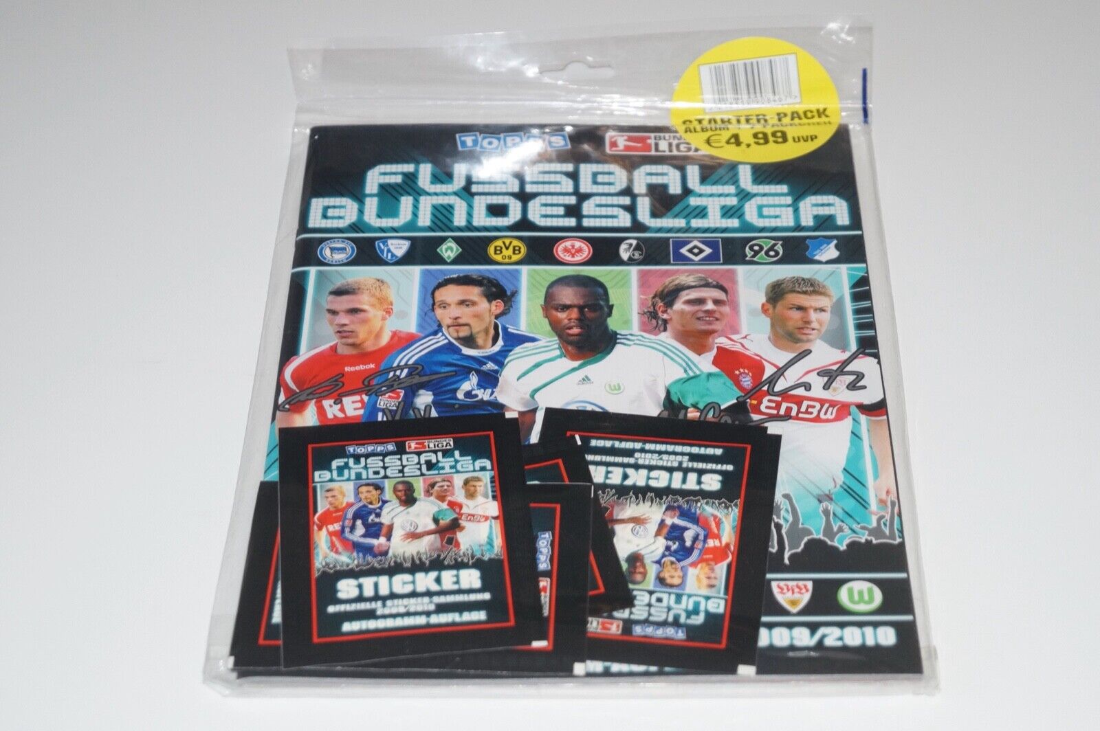 TOPPS football Bundesliga 09/10 starter pack original packaging (album + 7 bags)