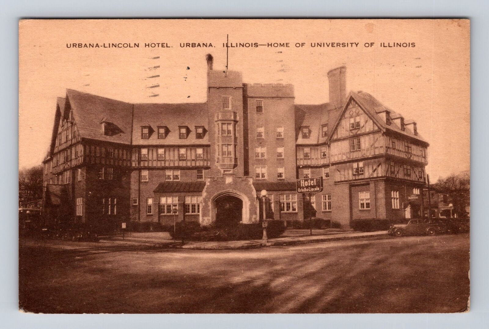 Urbana IL-Illinois, Urbana Lincoln Hotel, Antique, Vintage c1947 Postcard