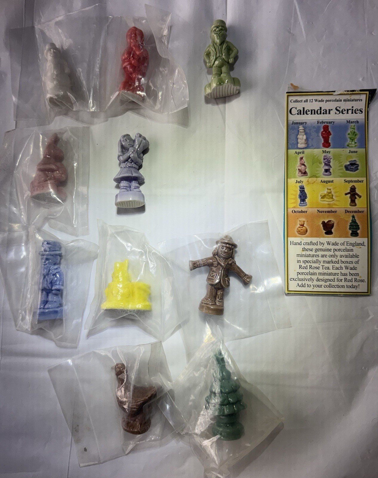 Wade Mint Starter Set, Calendar Series (10/12) Figurines W/8 Sealed NIP w/ Guide Wade Mint Starter Set, Calendar Series (10/12) Figurines W/8 Sealed NIP w/ Guide