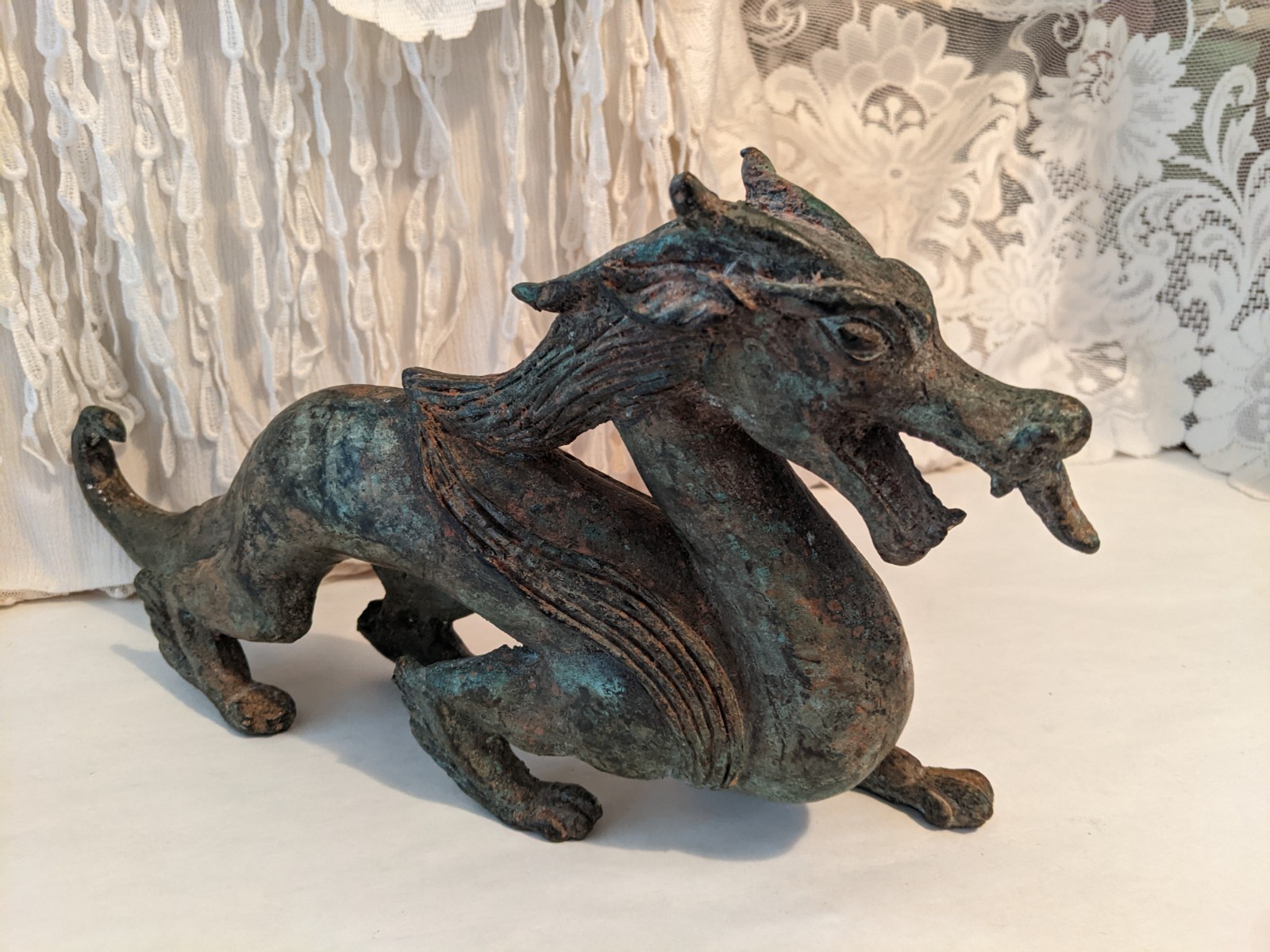 Vintage Chinese Bronze Dragon Statue Vintage Chinese Bronze Dragon Statue