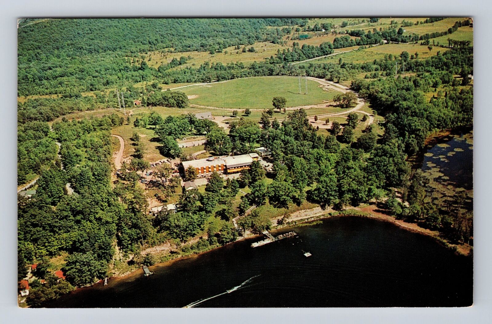 Rhineback NY-New York, Aerial Stanbrooke, Silver Lake, Vintage Souvenir Postcard