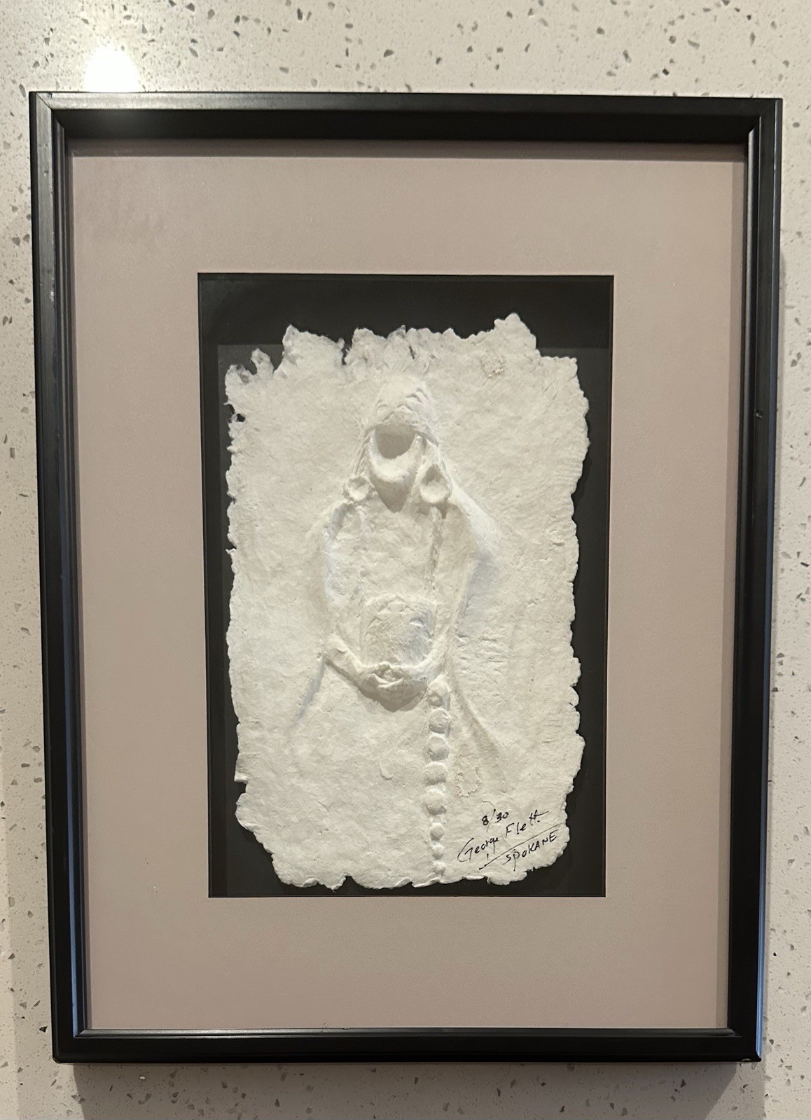 George Flett Spokane Tribe Native American Plaster Relief Wall Art Signed 8/30 George Flett Spokane Tribe Native American Plaster Relief Wall Art Signed 8/30
