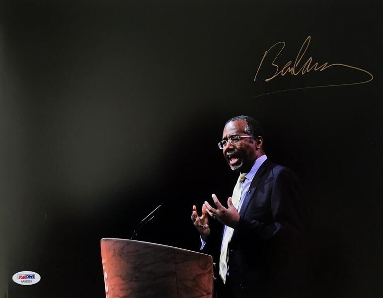 BEN CARSON SIGNED AUTOGRAPHED 11x14 PHOTO 2016 PRESIDENTIAL CANDIDATE PSA/DNA