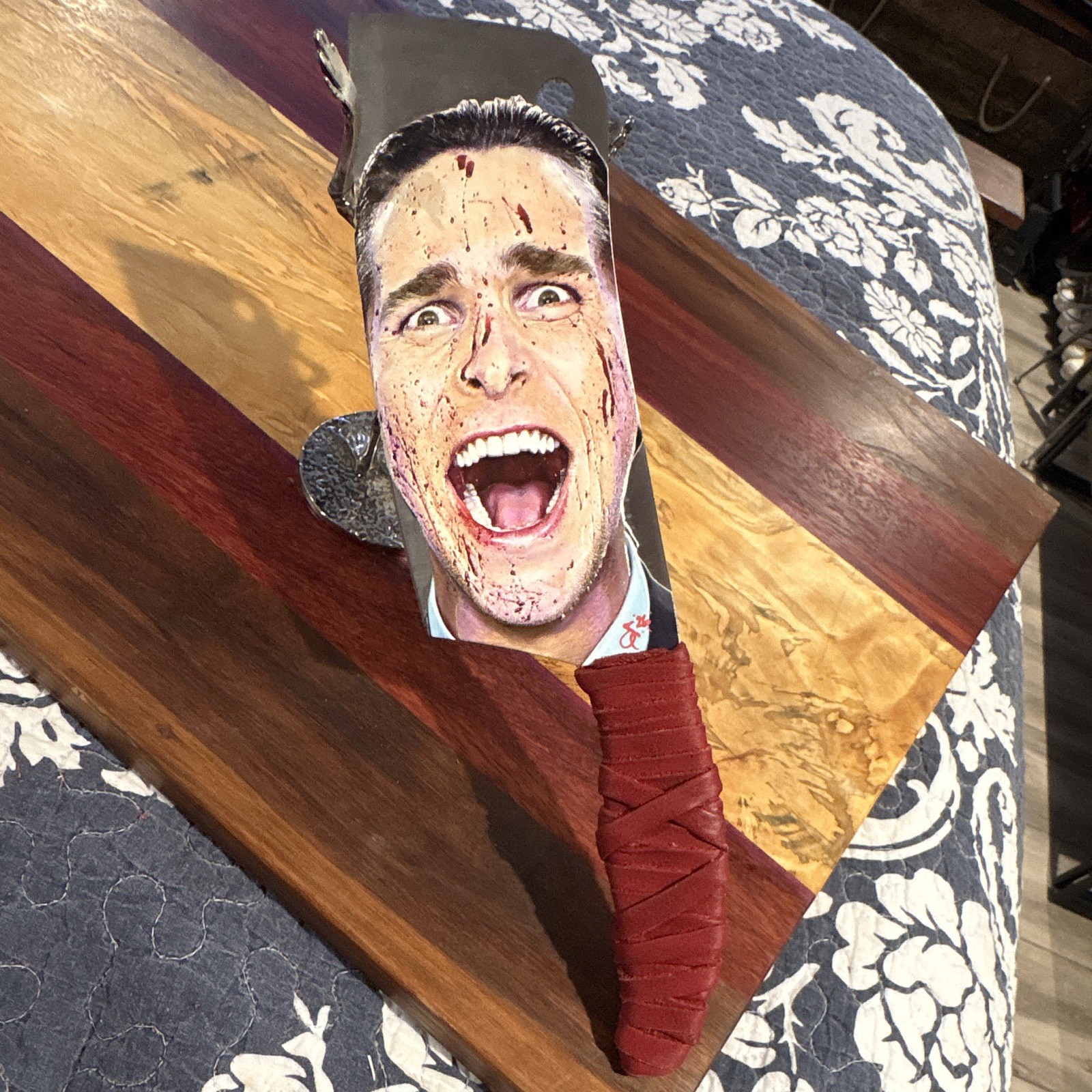 Custom Made, One Of A Kind, American Psycho, Patrick Bateman Cleaver Knife Custom Made, One Of A Kind, American Psycho, Patrick Bateman Cleaver Knife