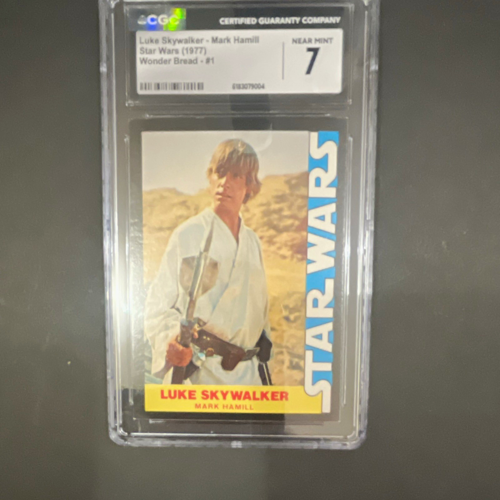 Wonder Bread 1977 Star Wars #1 Luke Skywalker Mark Hamill CGC 7 Card Wonder Bread 1977 Star Wars #1 Luke Skywalker Mark Hamill CGC 7 Card