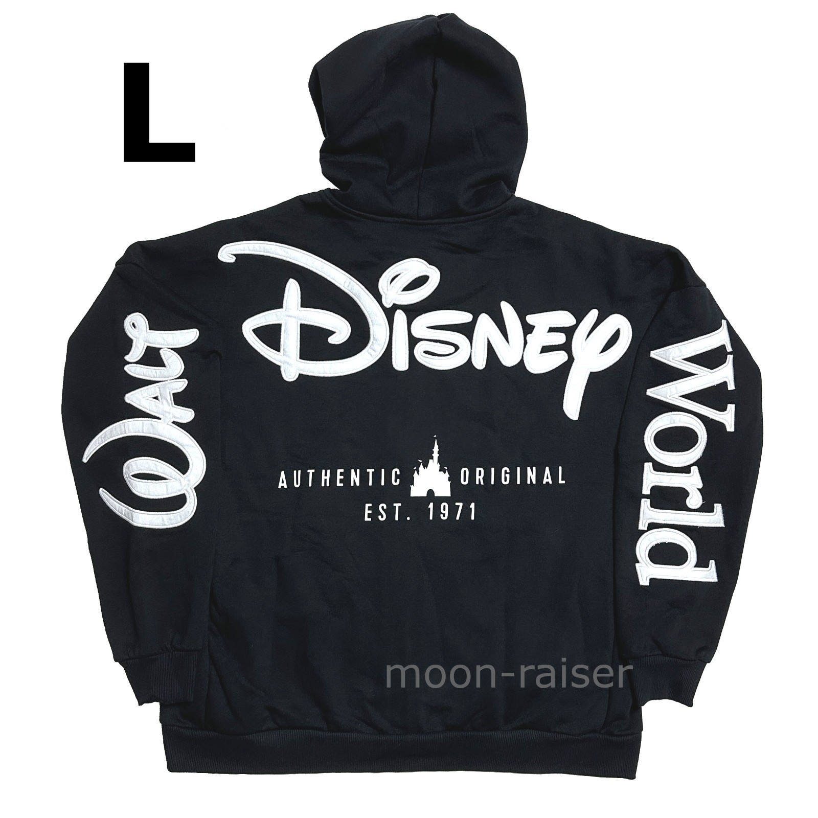 Disney Parks Black Zip Hoodie Adult LARGE Walt Disney World Authentic Original Disney Parks Black Zip Hoodie Adult LARGE Walt Disney World Authentic Original