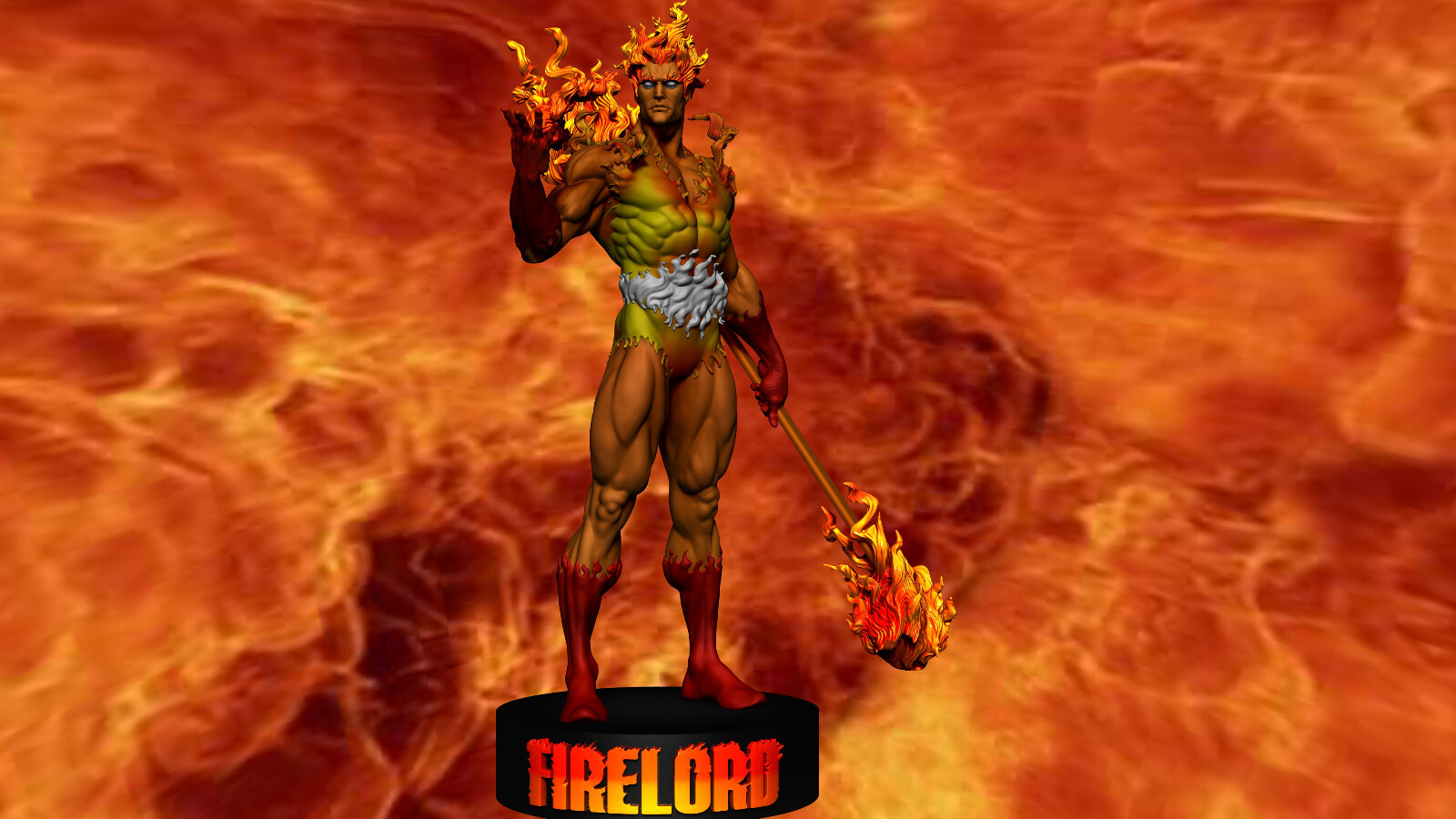 Firelord  Resin Sculpture Statue Model Kit Galactus\' Herald Unpainted/Unassemble