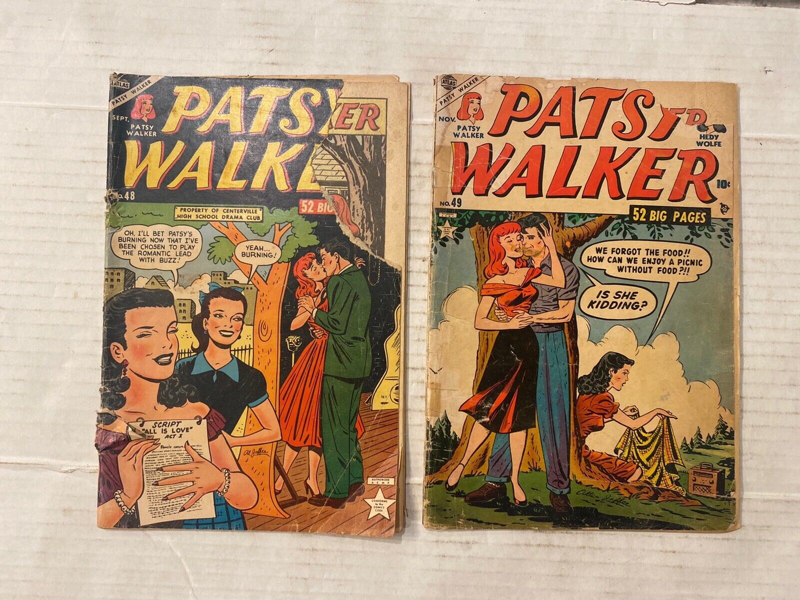 Patsy Walker #48 & #49 Atlas  comics 1953 PRE-CODE -Golden age - Good