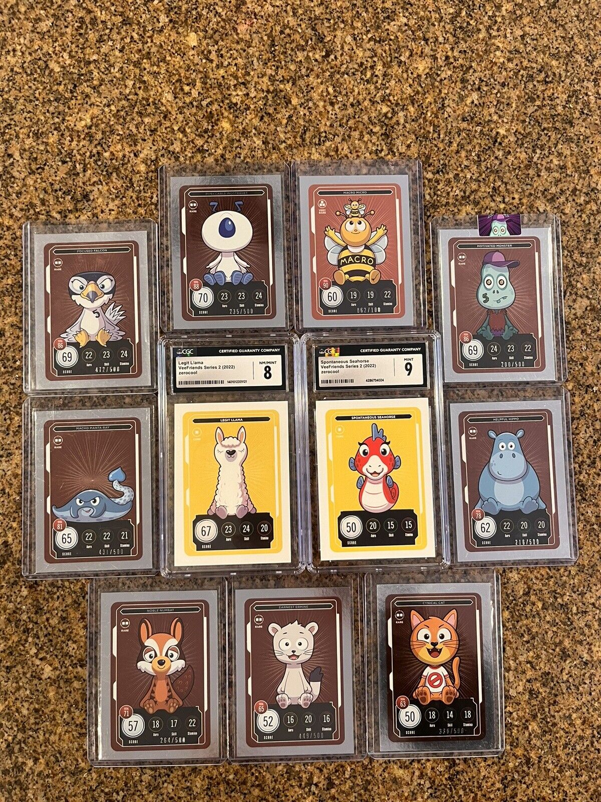 Veefriends Series 2 PACKAGE DEAL- Graded and Ungraded Very Rare And Rare Cards