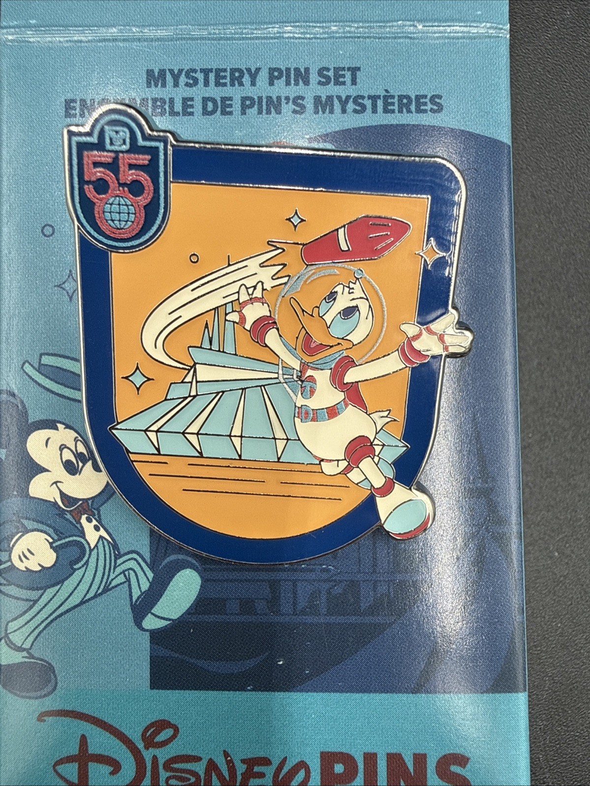 Walt Disney World 55Th Anniversary Mystery Pin Donald Duck Space Mountain Only