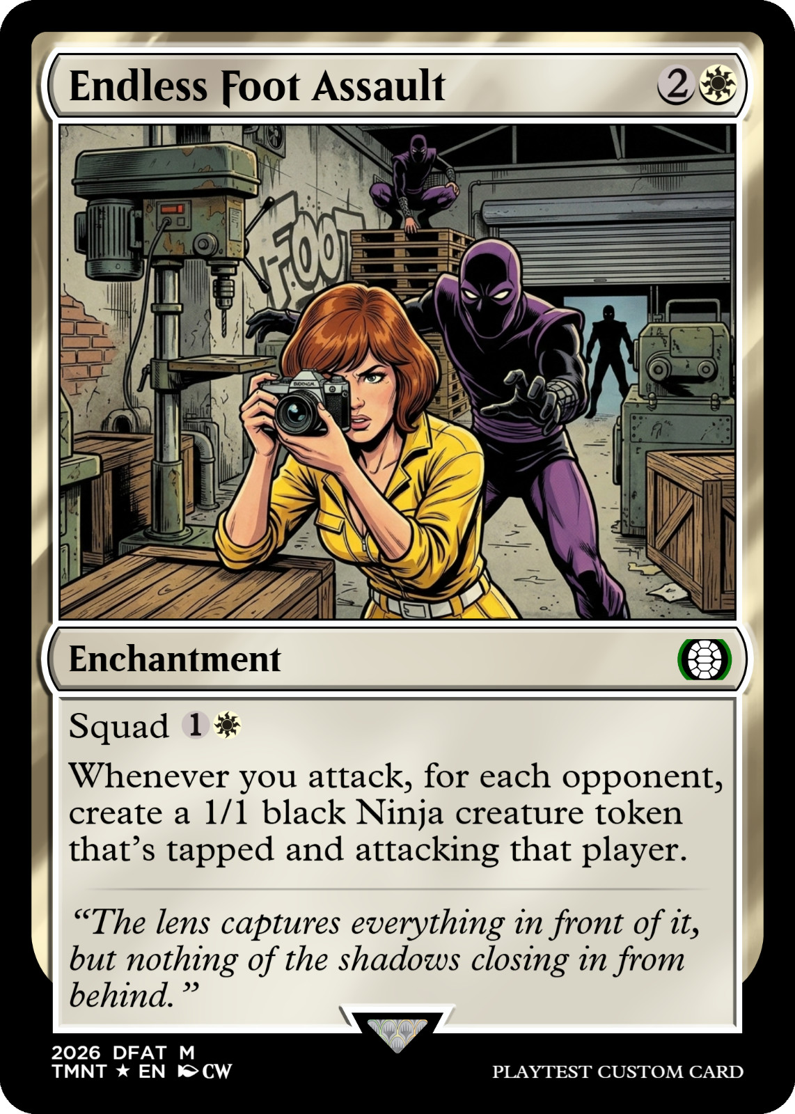 Endless Foot Assualt - April O\'Neil TMNT MTG Proxy / Playtest CUSTOM