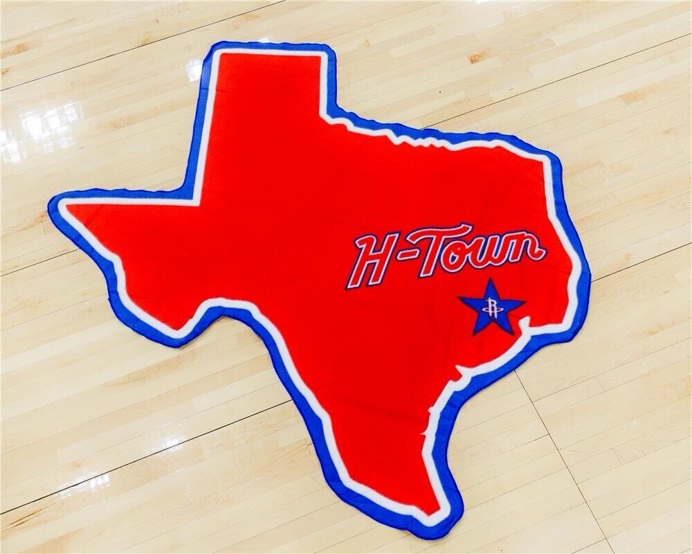 Houston Rockets HTown Texas Shaped Hometown Heroes Blanket