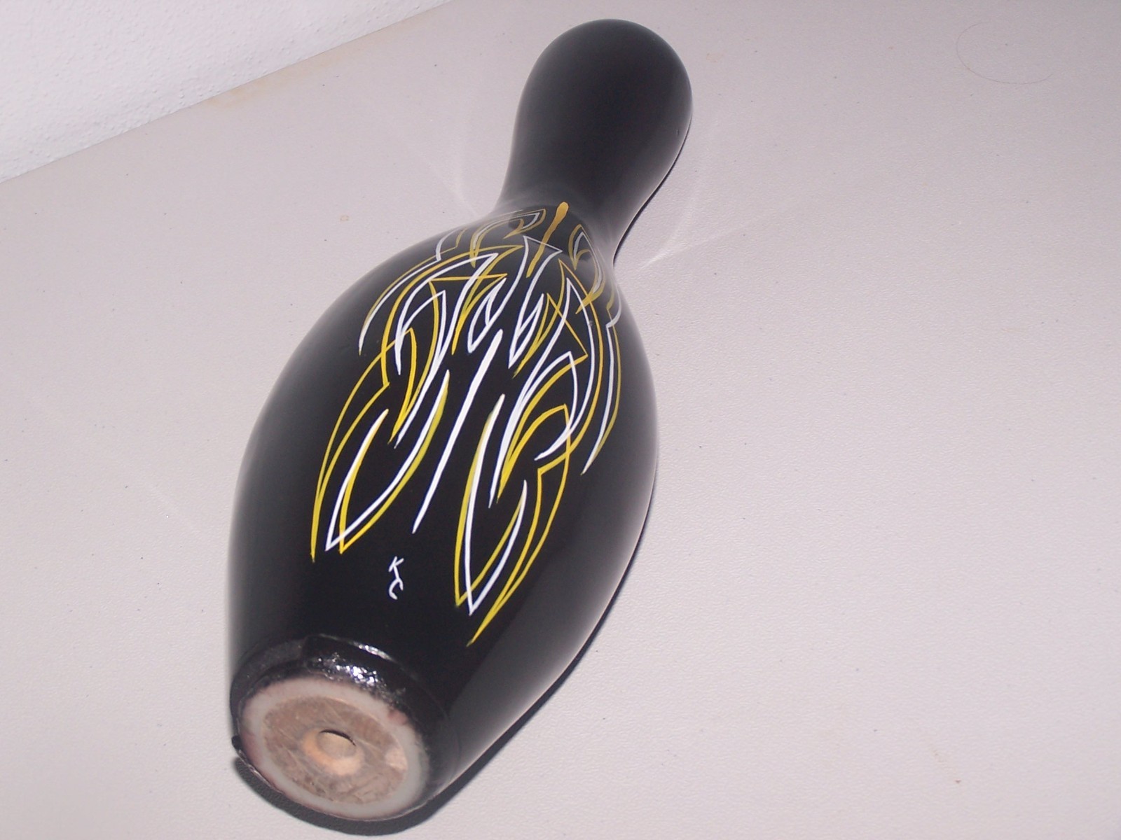 Hand Painted Pinstripe Bowling Pin 15 Hand Painted Pinstripe Bowling Pin 15
