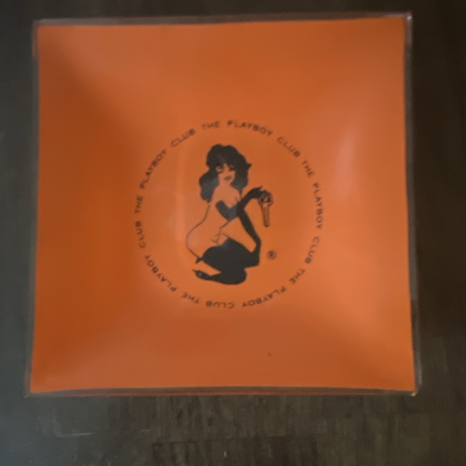 VINTAGE 1960s The Playboy Club Glass Ashtray