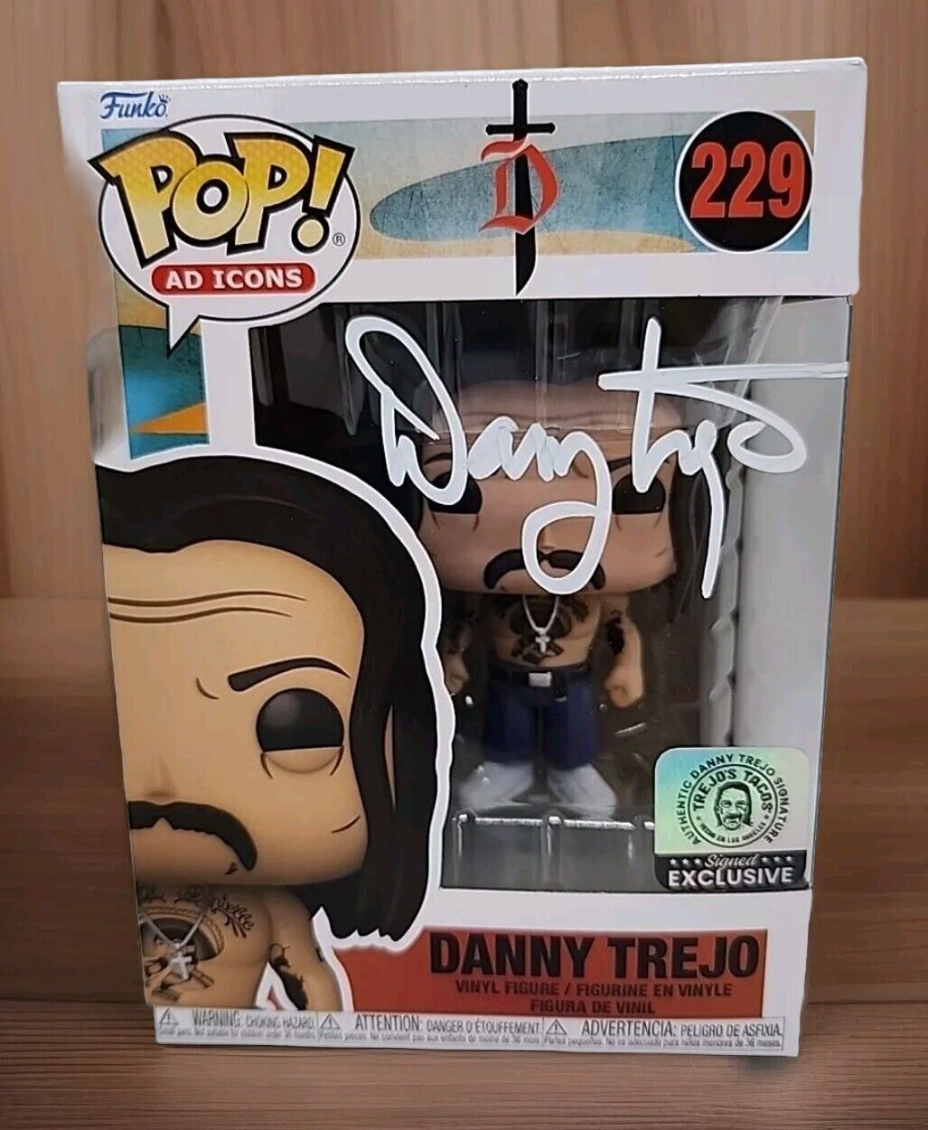 NEW Funko Pop 229 Danny Trejo Vinyl Figure Signed