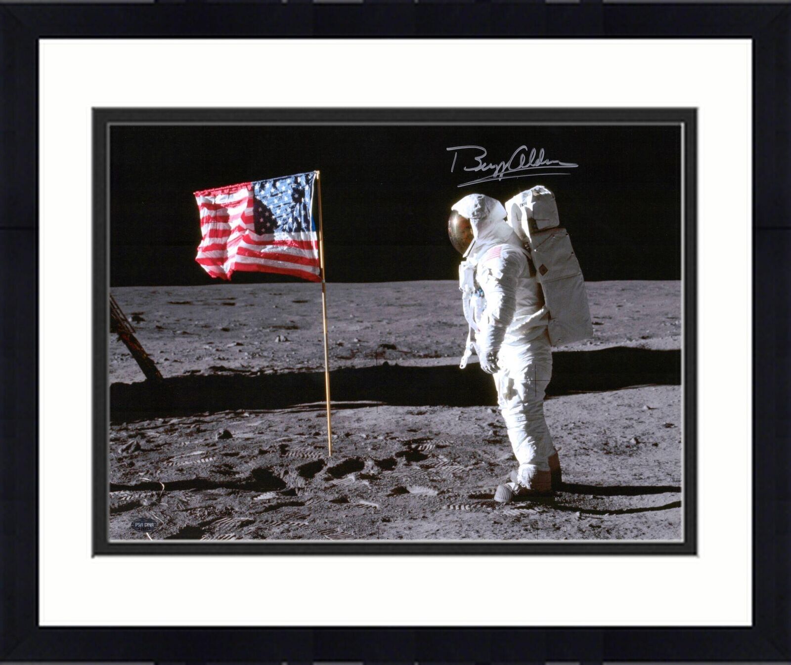 Framed Buzz Aldrin Autographed 16