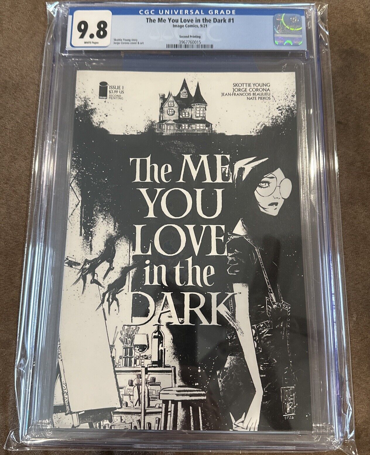 The Me You Love in the Dark 1-Jorge Corona Cover Variant 2ND PRINTING in CGC 9.8