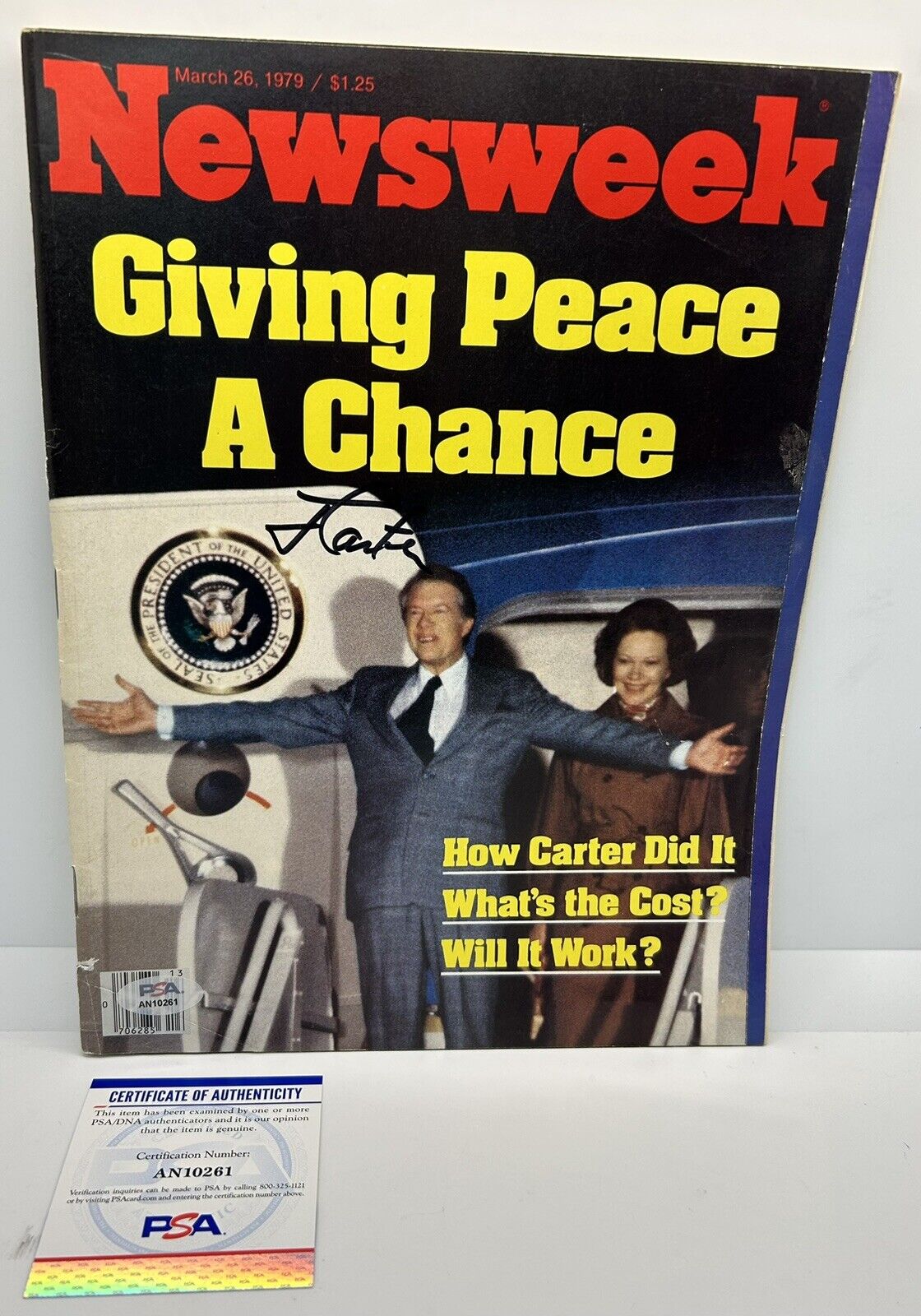 Jimmy Carter Signed NEWSWEEK Magazine 1979 POTUS Autograph No Label PSA/DNA COA
