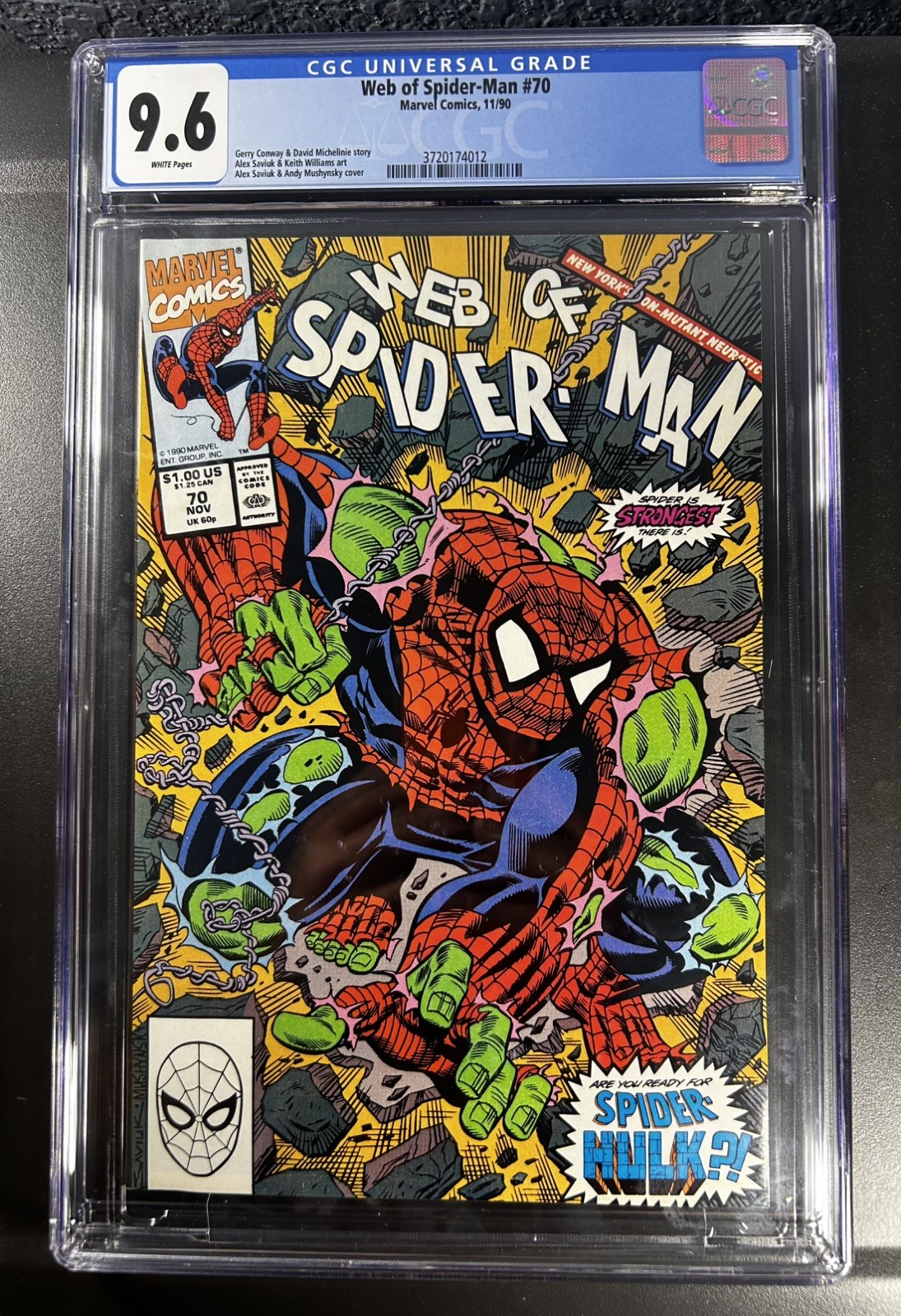 Web of Spider-Man #70D CGC 9.6 1990 π₯ Web of Spider-Man #70D CGC 9.6 1990 π₯