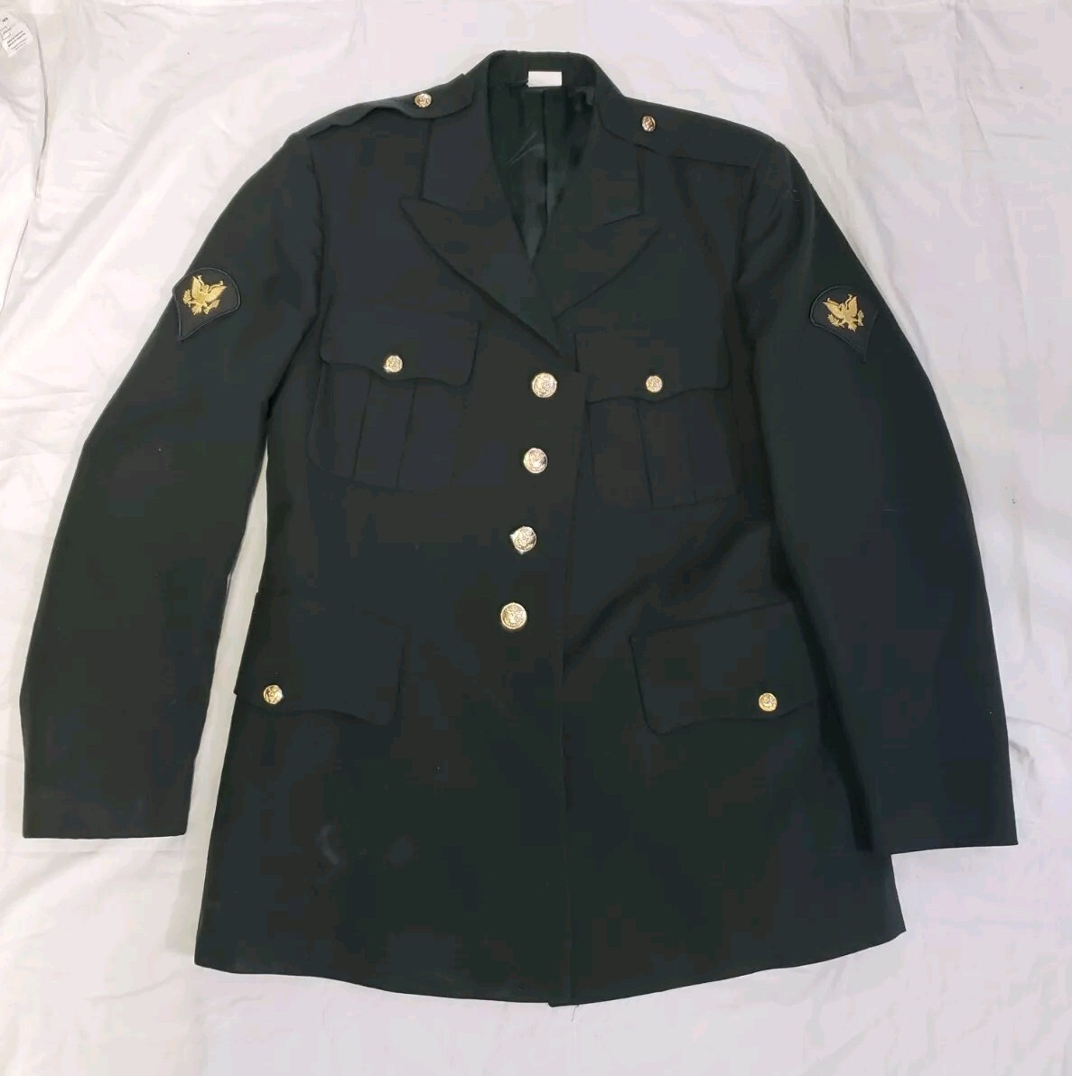 Vintage 50\'s 1956 Military Issue US Army Wool Serge Coat Jacket Size 43R