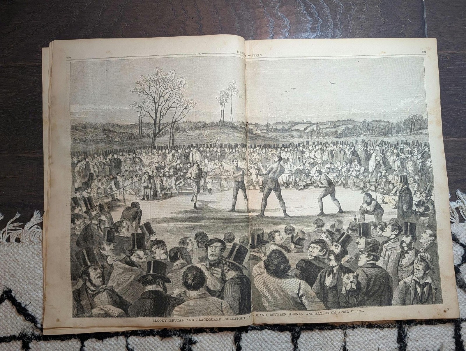 1860 First World Boxing Championship — Heenan vs. Sayers Centerfold — May 5