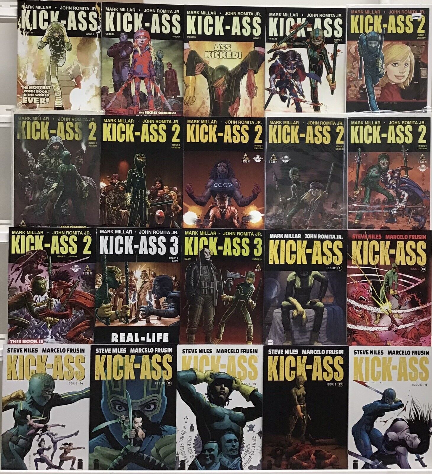 Image Comics - Kick-Ass & Kick-Ass 2 - Comic Book Lot Of 20