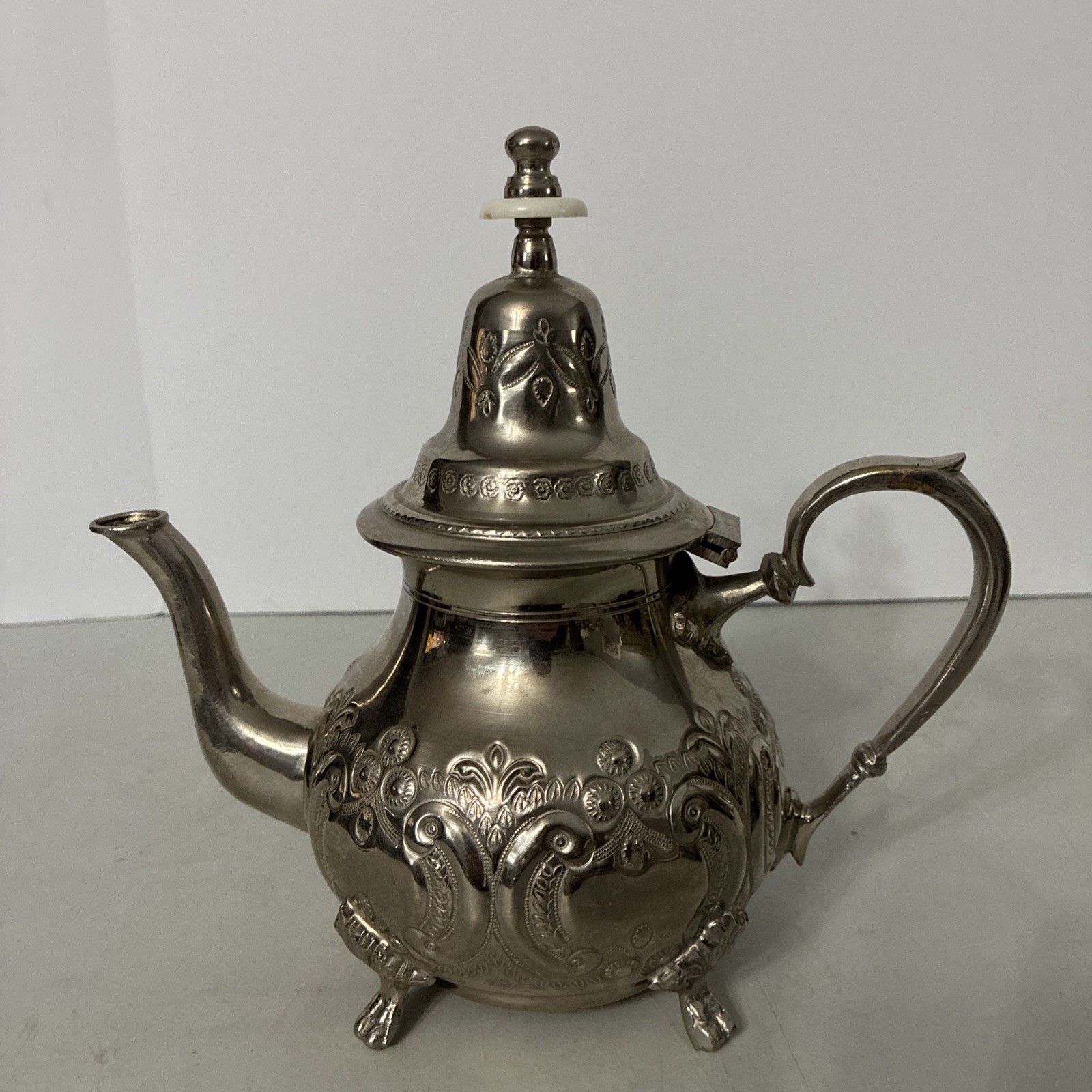 Beautiful Vintage Moroccan Berrad Teapot Tea Pot Marked Stamped Collectible Beautiful Vintage Moroccan Berrad Teapot Tea Pot Marked Stamped Collectible