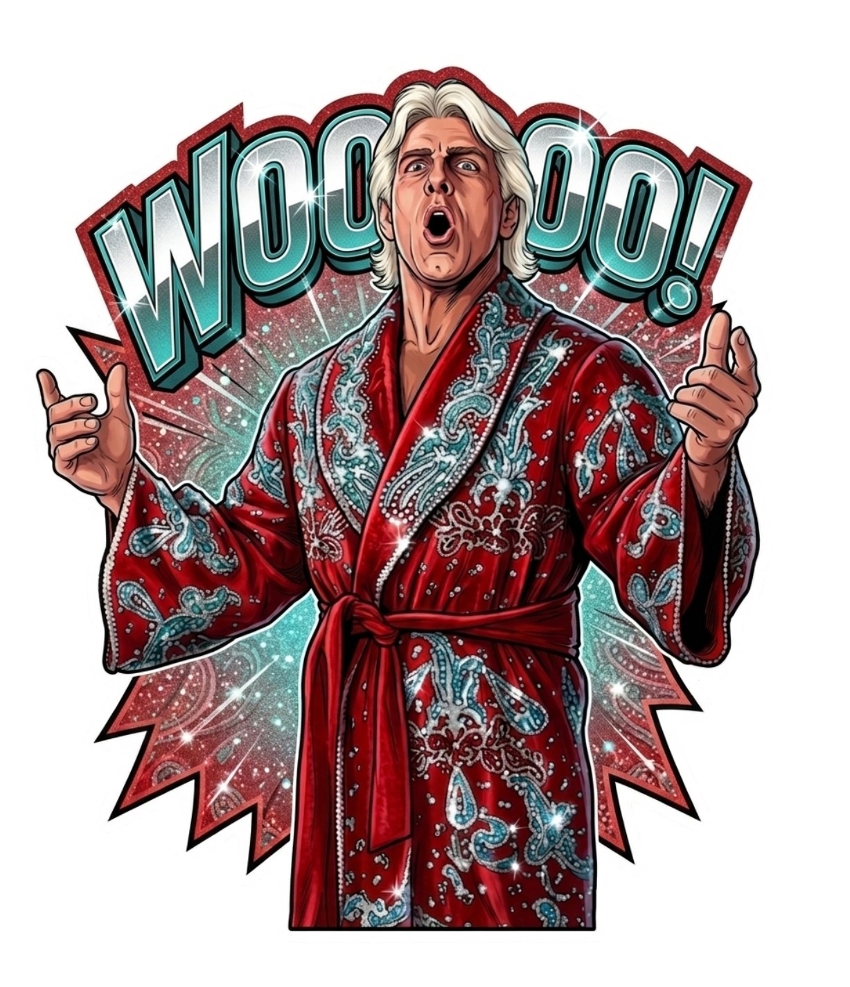 WWE Ric Flair Wrestling Water Resistant Sticker WWF WCW AEW NXT