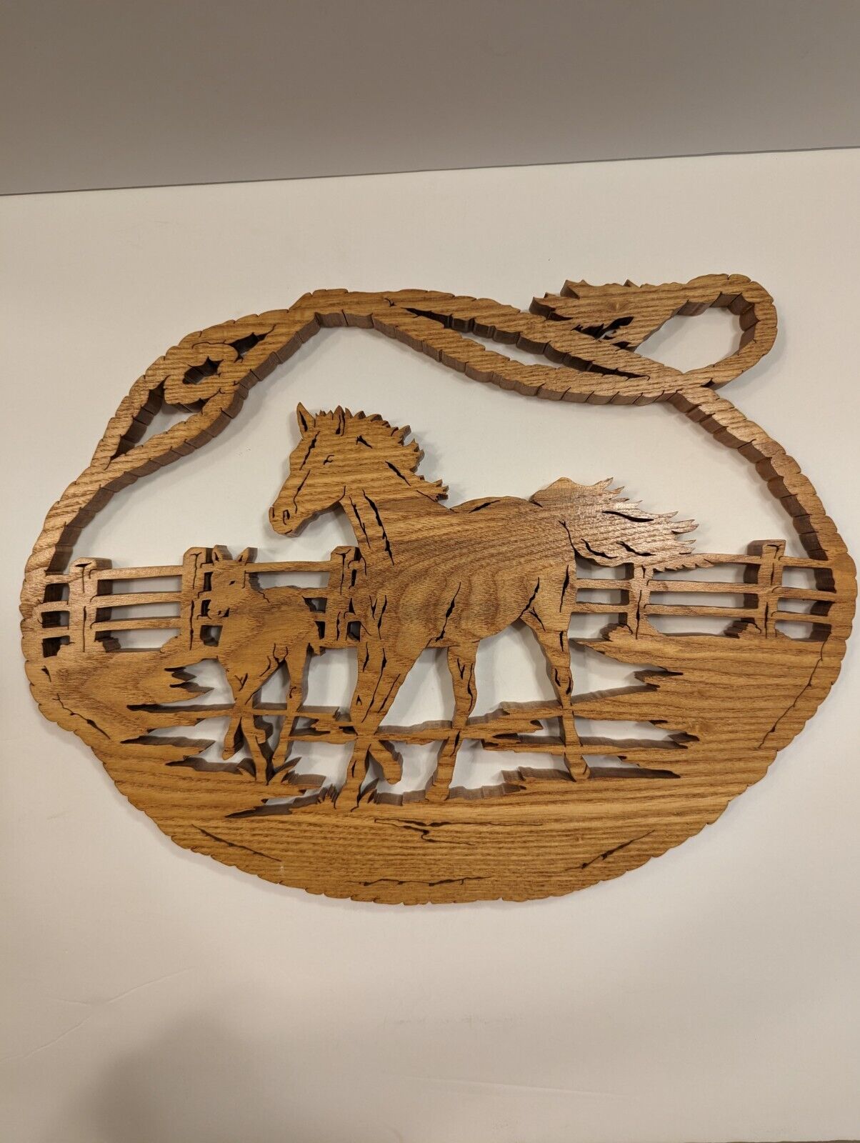 Momma Horse & Fawn Wood Laser Cut Hand Crafted By John Stocker 12
