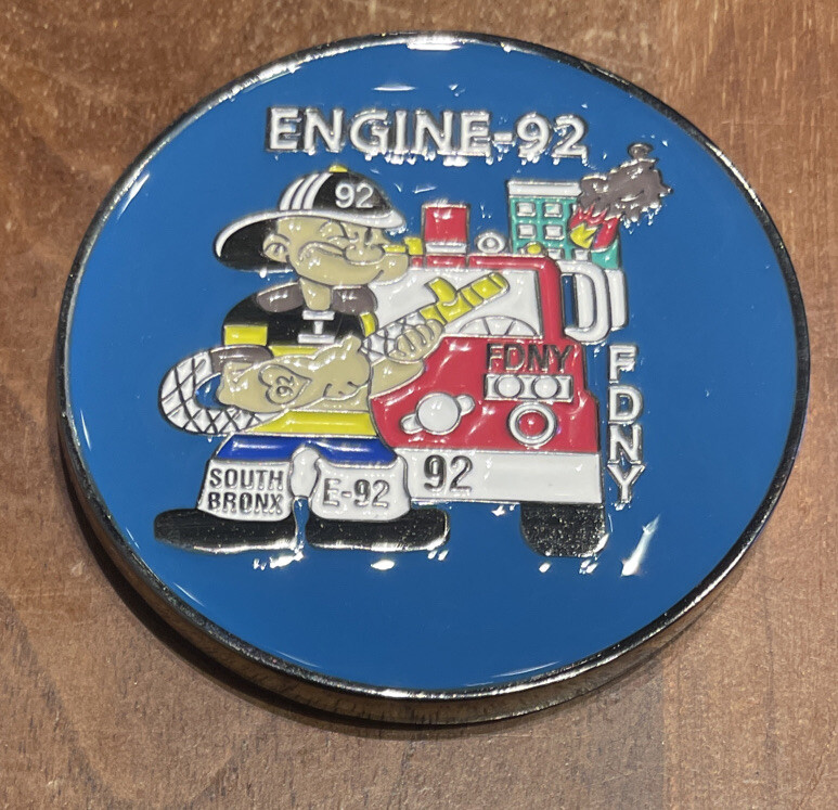 FDNY Engine 92 South Bronx Popeye Collectible Challenge Coin
