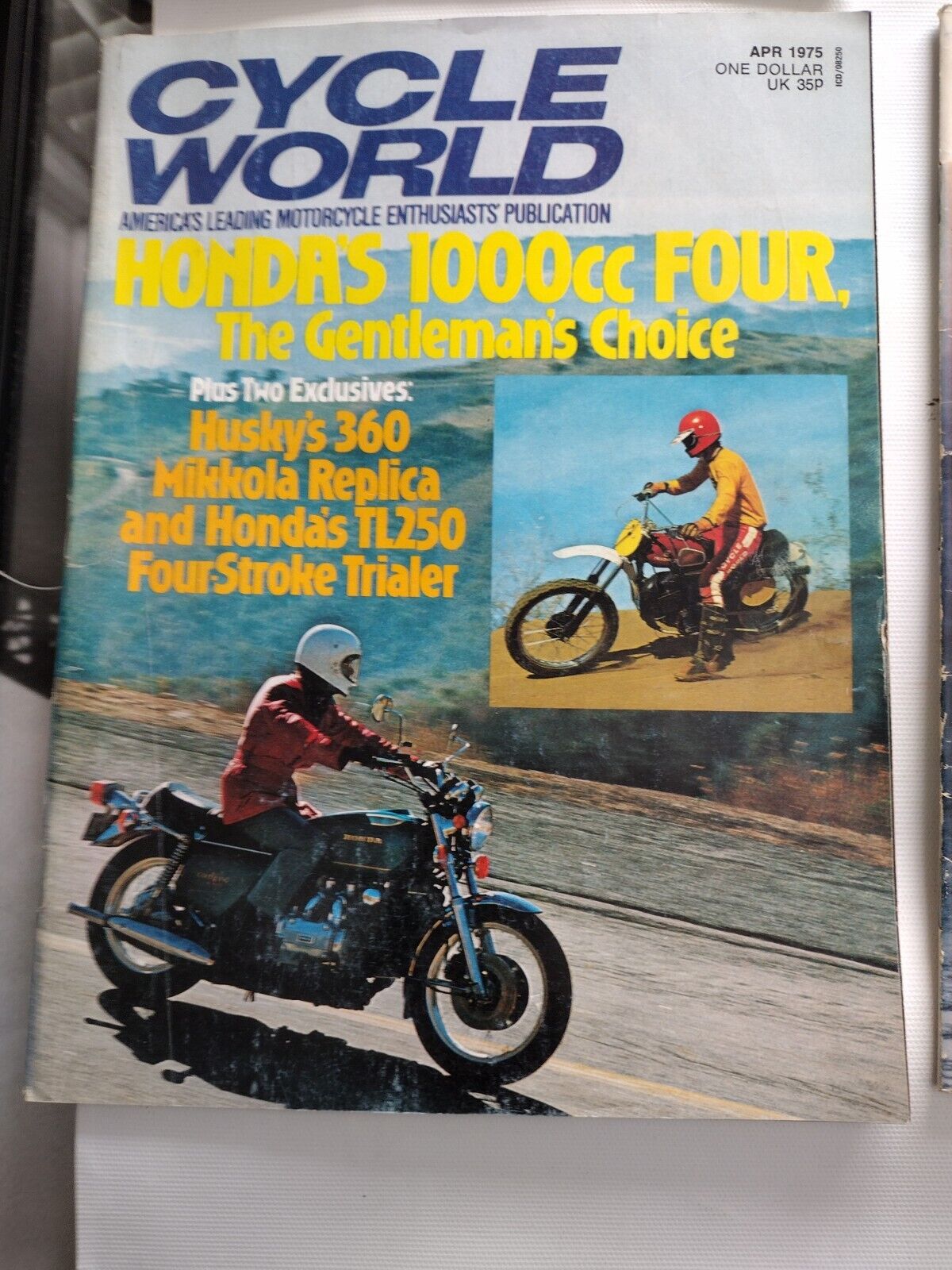 Vintage Cycle World Magazine April 1975 GREAT Motorcycle Bike Ads #A