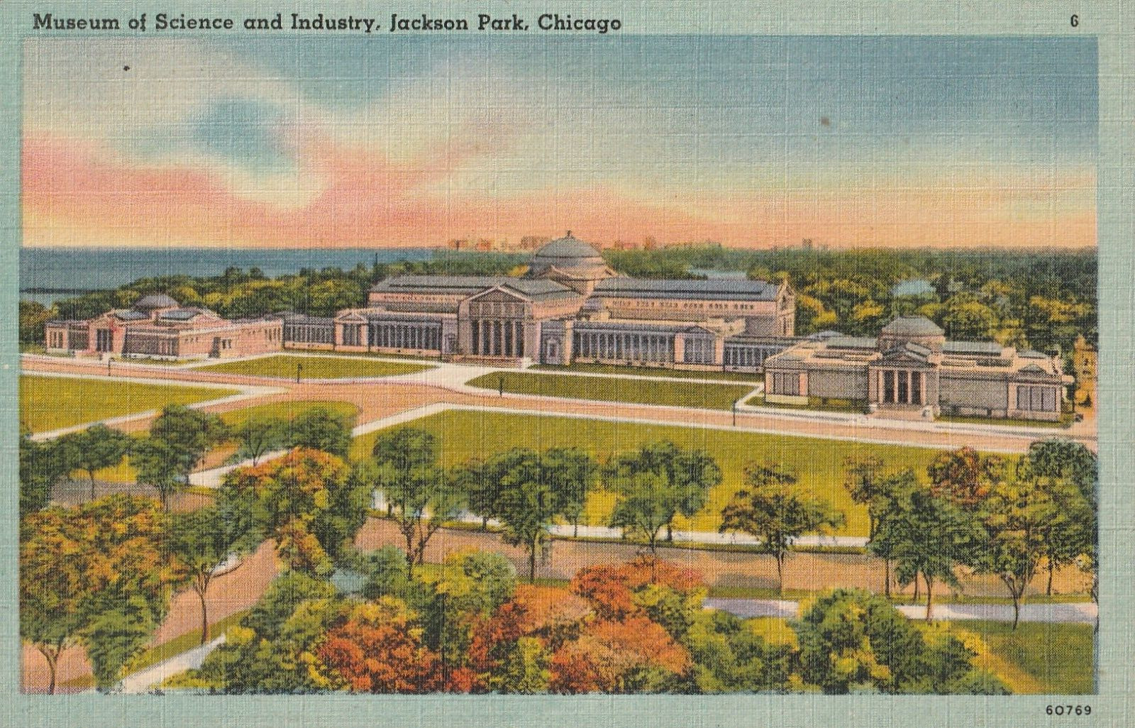 Vintage Postcard Museum of Science and Industry Jackson Park Chicago, Illinois
