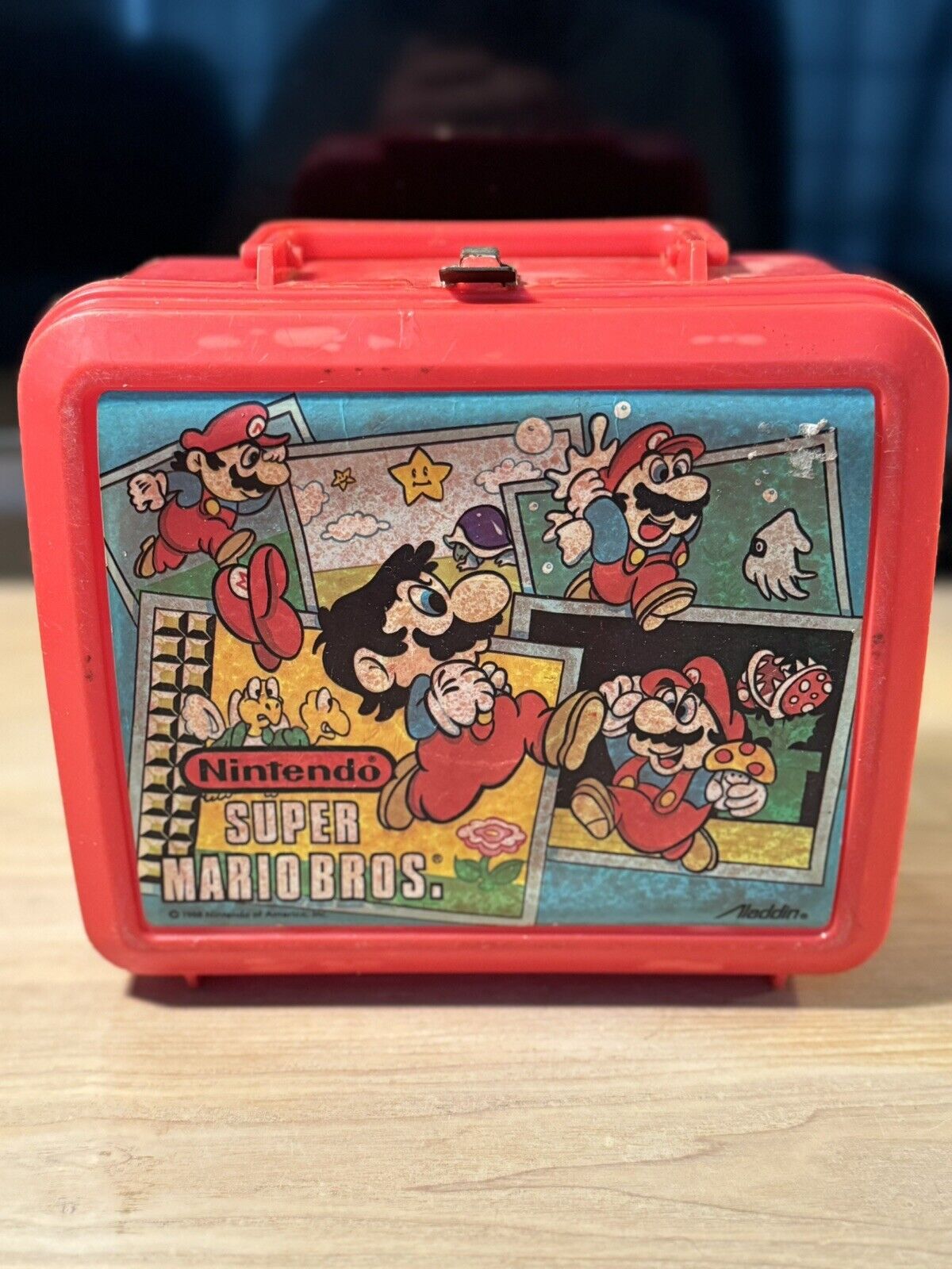 Vintage 1988 ALADDIN Nintendo Super Mario Bros Lunchbox (NO THERMOS)