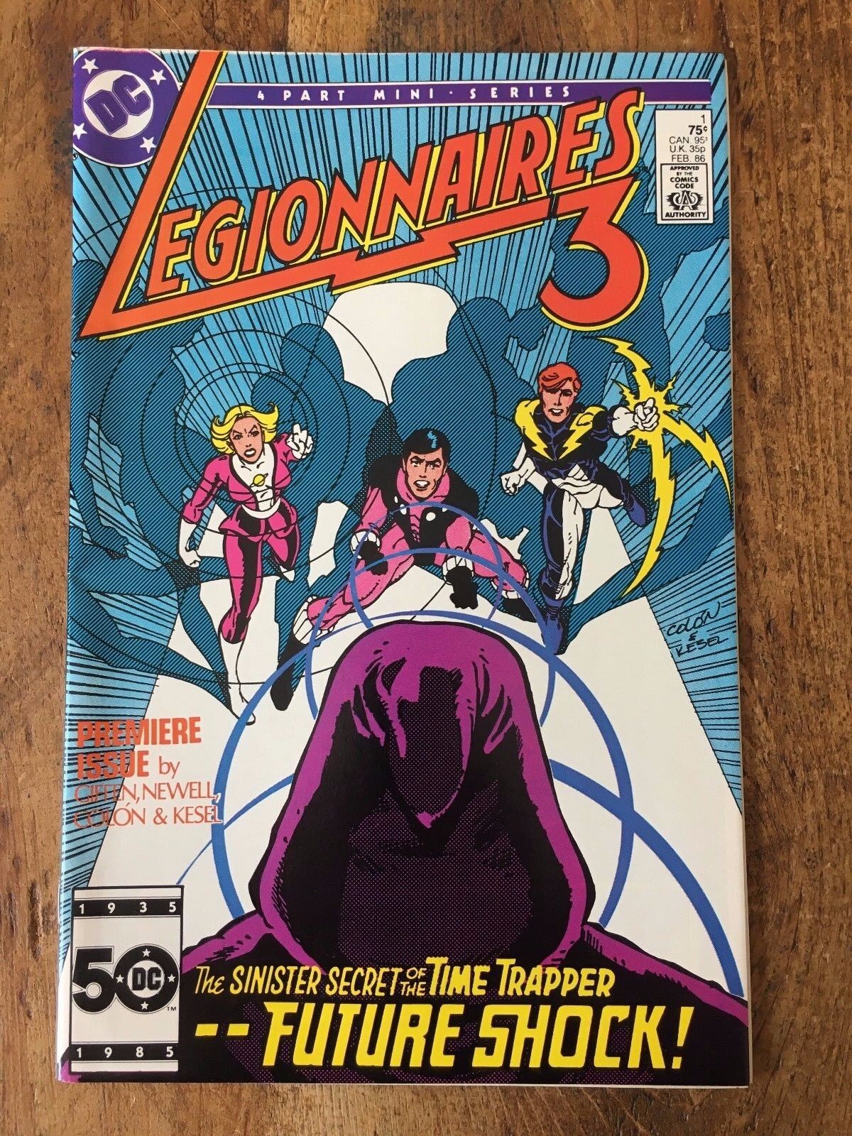 LEGIONNAIRES THREE #1 DC COMICS 1986 GIFFEN, TIME TRAPPER, LEGION KEY ISSUE ^
