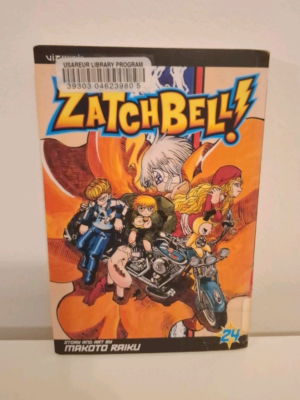 RARE OOP ~ 'Zatch Bell' Manga ~ Vol 24 ~ Viz Media & Makoto Raiku ~ Ex-Library