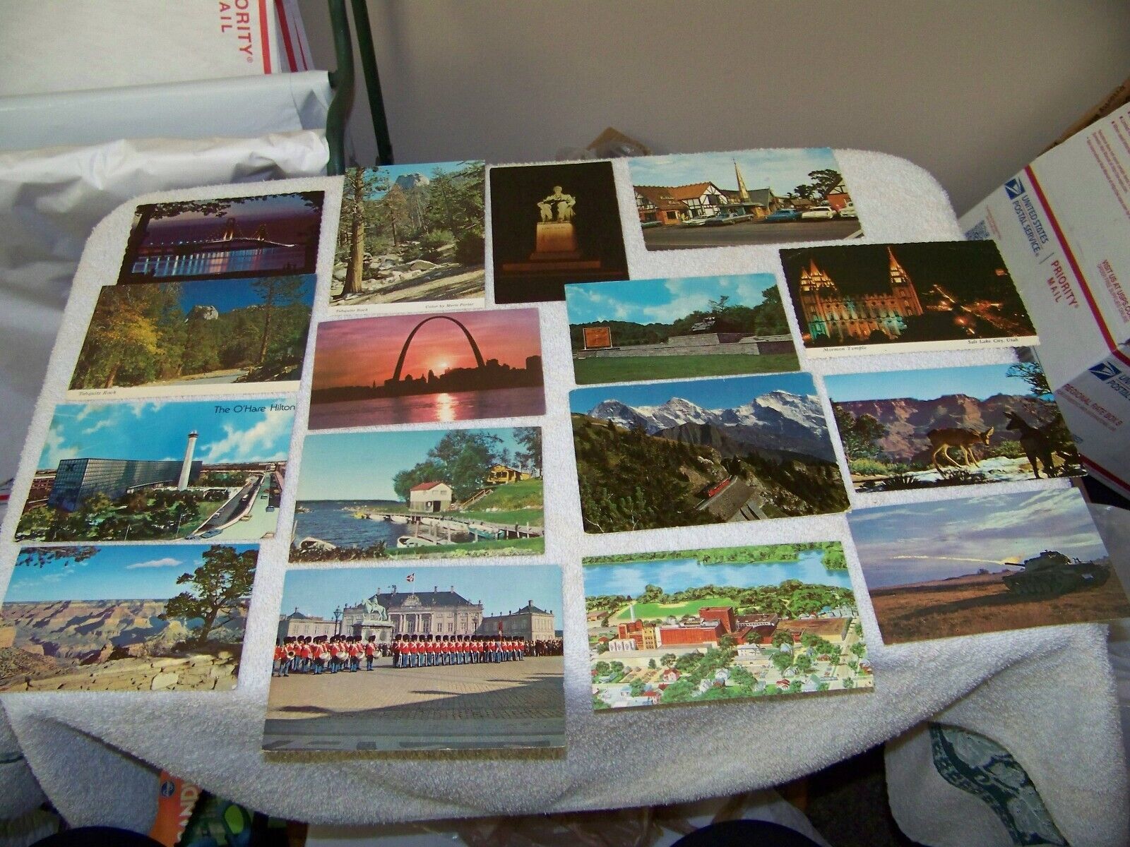 LOT OF 16 VTG POSTCARDS FROM 1960\'s - 1970\'s USED & UNUSED MIXED LOT NICE