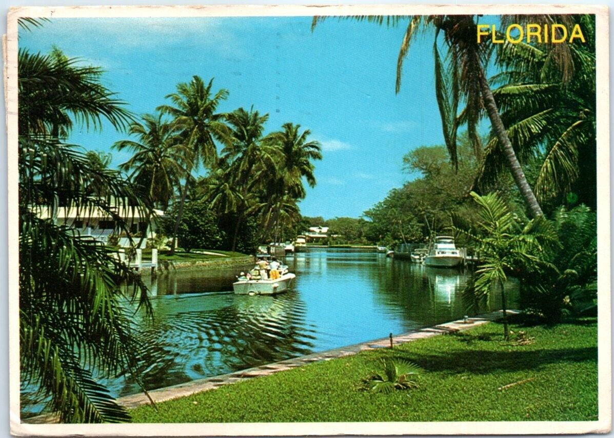 Postcard - A Typical Florida Waterway, USA