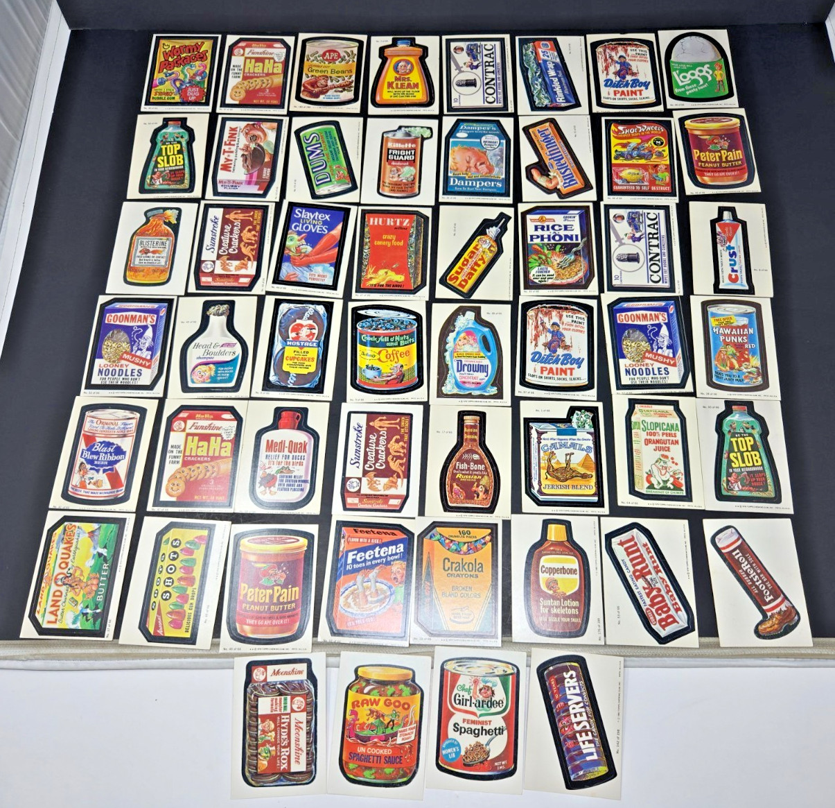 LOT of 52 Topps 1979 Wacky Packages Gum Cards Crakola Shots Dums Dampers Drowney LOT of 52 Topps 1979 Wacky Packages Gum Cards Crakola Shots Dums Dampers Drowney