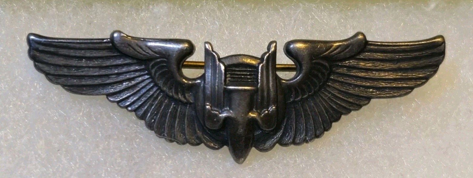 WW11 US Army Airforce USAAF Machine Gunner Badge Sterling Silver Wings 2 Inch WW11 US Army Airforce USAAF Machine Gunner Badge Sterling Silver Wings 2 Inch