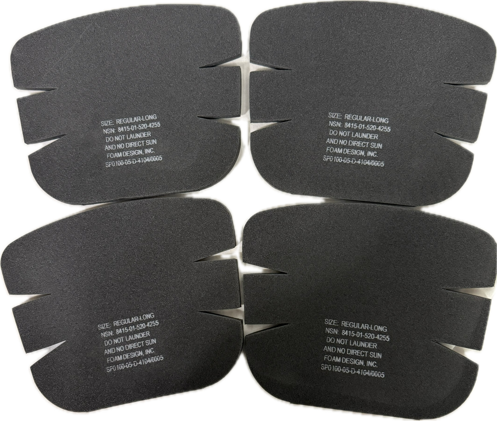 2 Sets Military Issue Knee / Elbow pad inserts for Uniforms Lightweight USGI