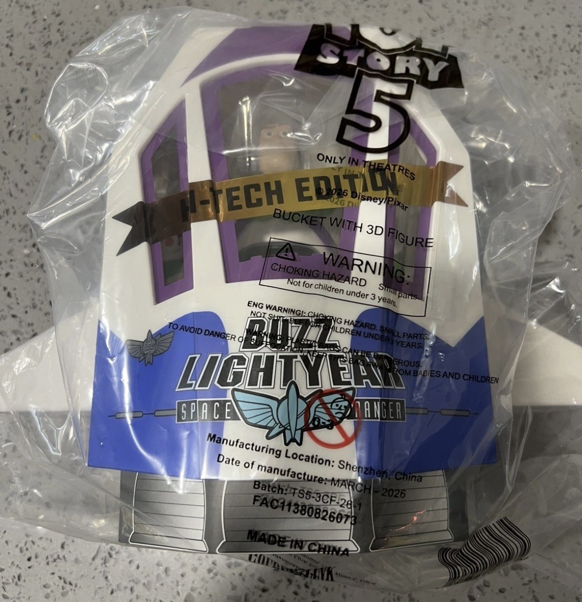 NEW Toy Story 5 Buzz Lightyear Spaceship Popcorn Bucket AMC Exclusive