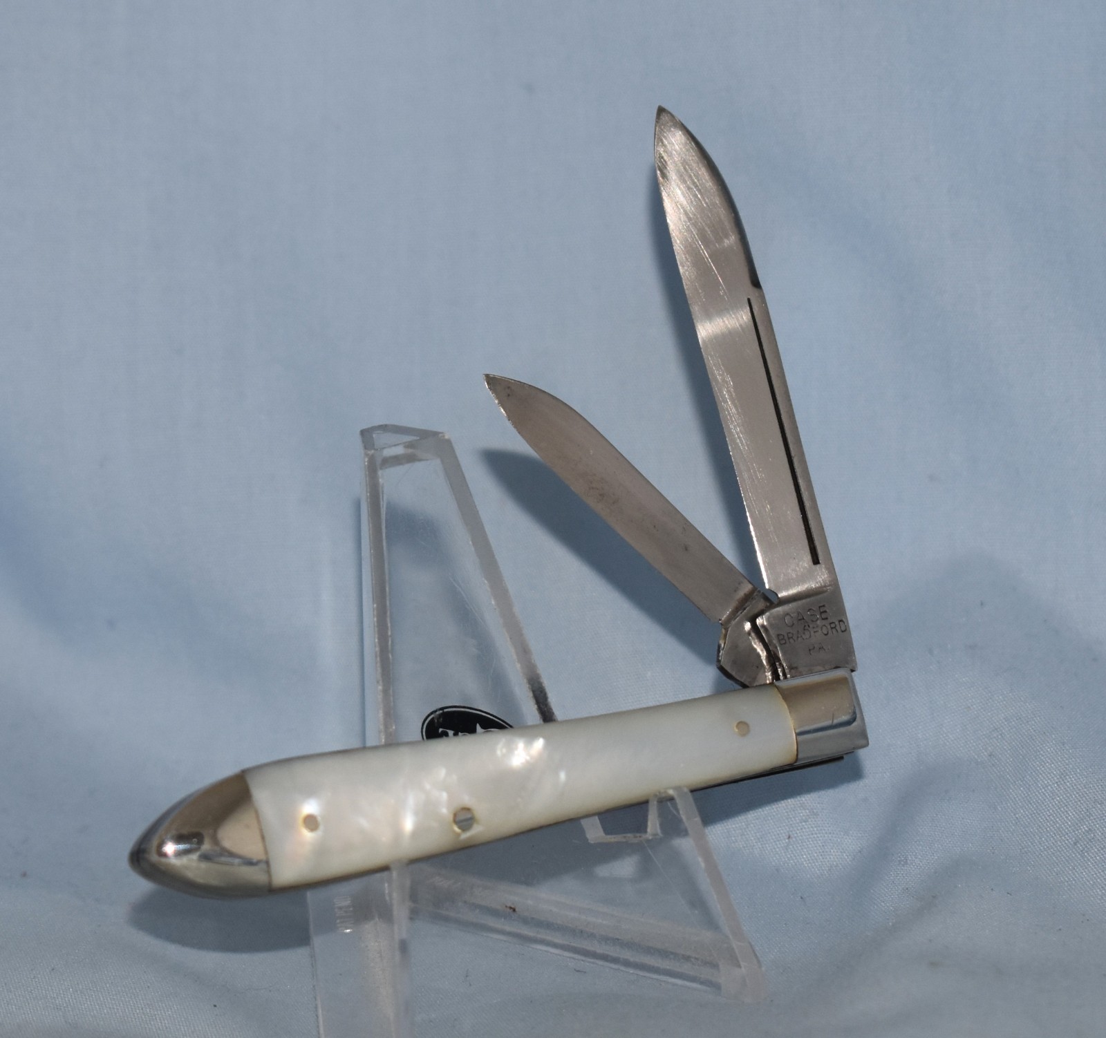 RARE VINTAGE CASE BRADFORD MOTHER OF PEARL TEARDROP KNIFE 82028 1915-19 RARE VINTAGE CASE BRADFORD MOTHER OF PEARL TEARDROP KNIFE 82028 1915-19