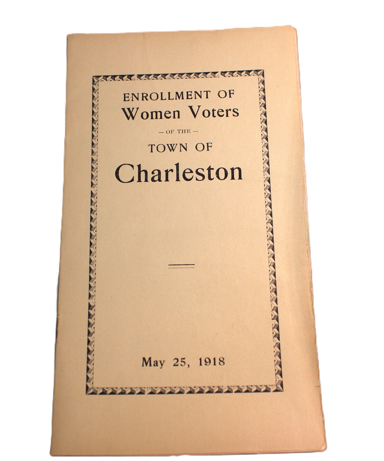 Rare Original 1918 Women's Suffrage Voter Enrollment Booklet Charlston, NY Rare Original 1918 Women's Suffrage Voter Enrollment Booklet Charlston, NY