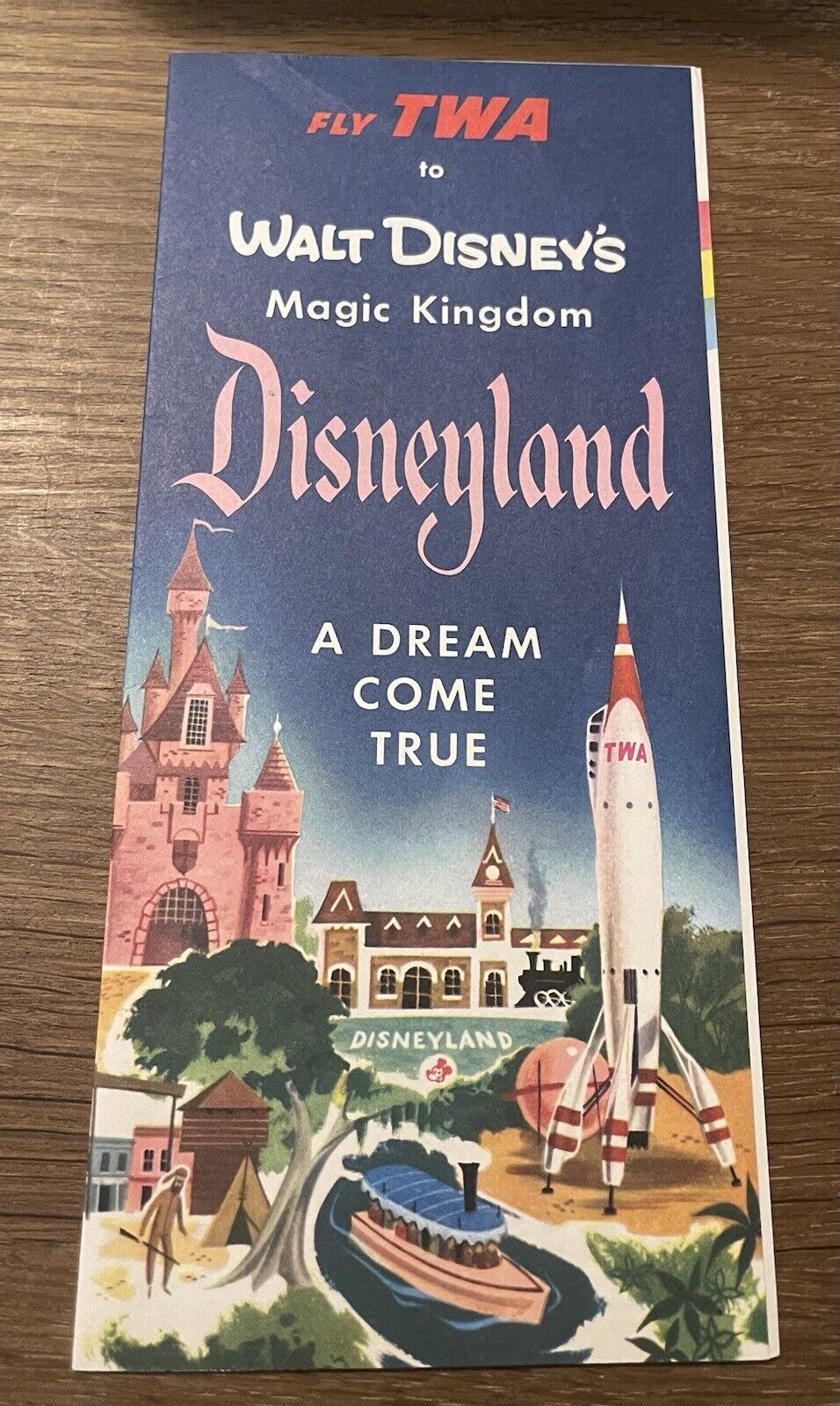 1955 Disneyland Booklet Fly Twa - A Dream Come True - Extremely Rare Condition