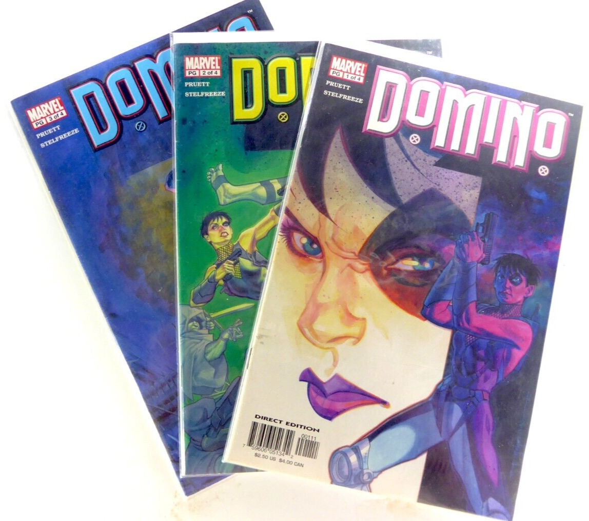 Marvel DOMINO (2003) #1,2,3 Joe Pruett VF/NM(9.0) to NM(9.4) Ships FREE