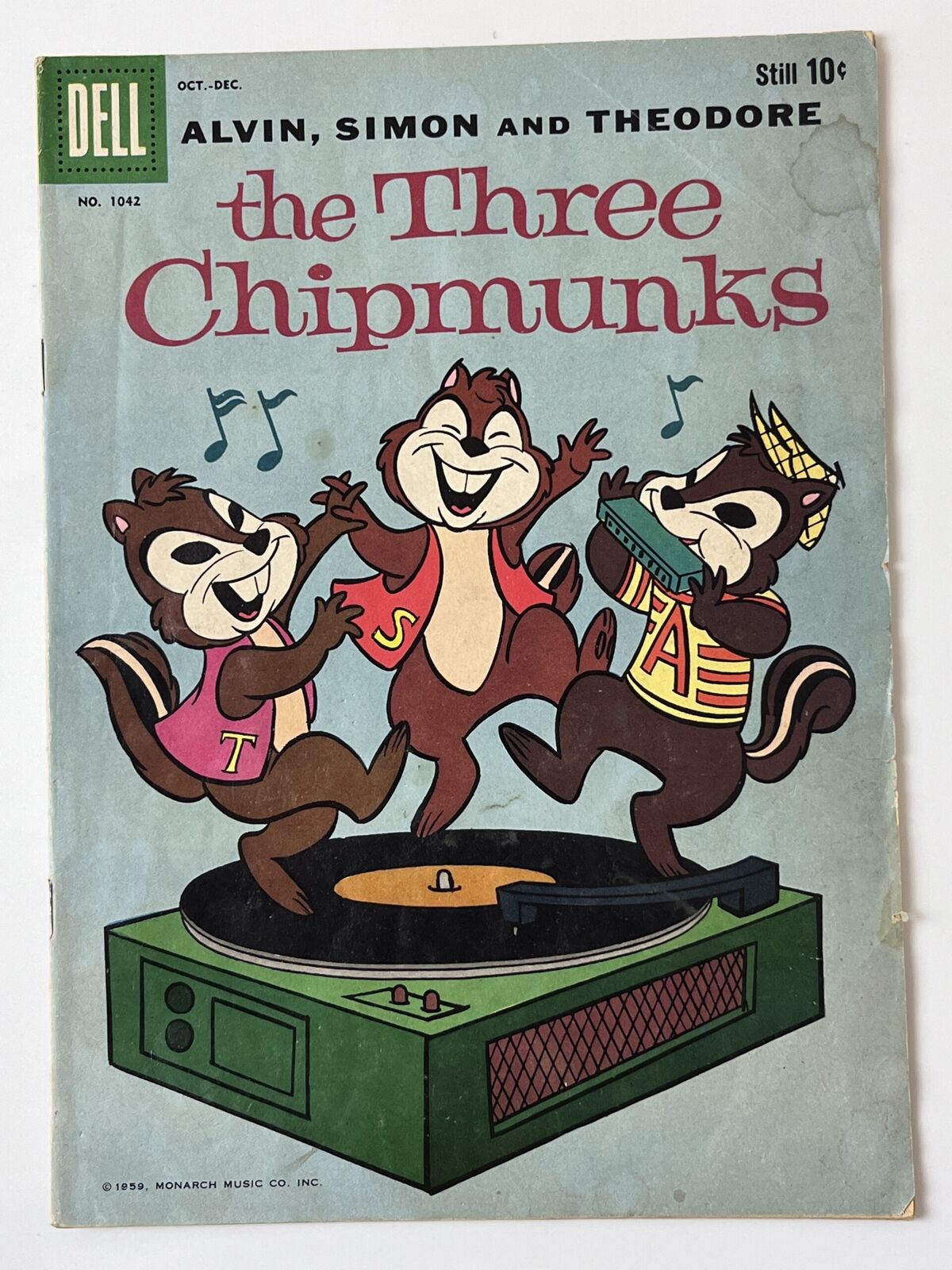 Four Color Series II #1042 (1959) 1st app. Alvin and the Chipmunks in 3.0 Goo...