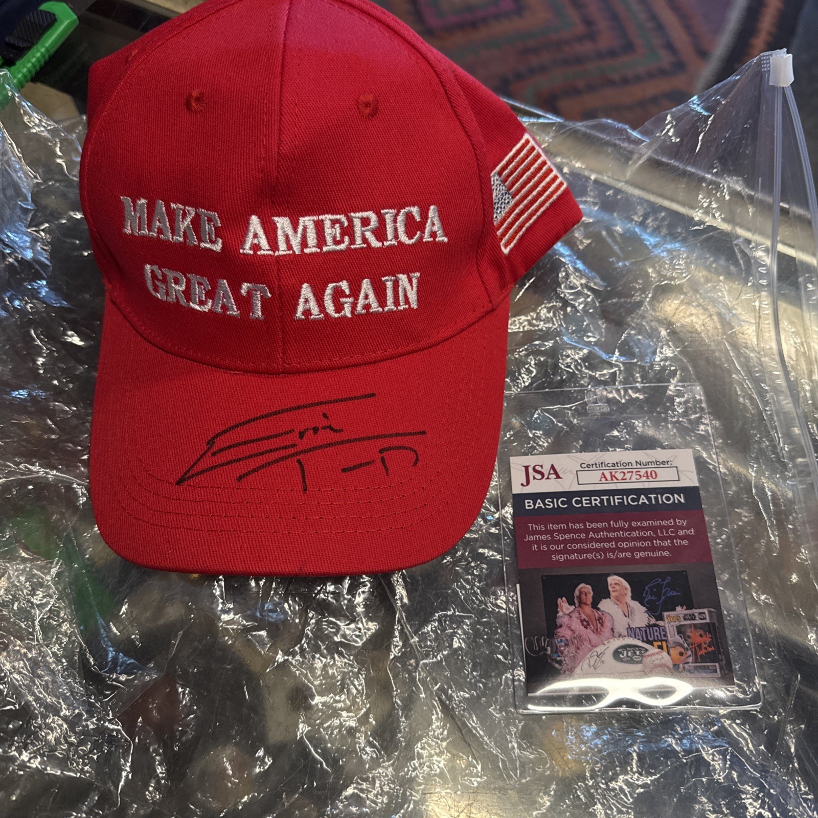 Eric Trump Signed Autographed Make America Great Again Hat President Son JSA Eric Trump Signed Autographed Make America Great Again Hat President Son JSA