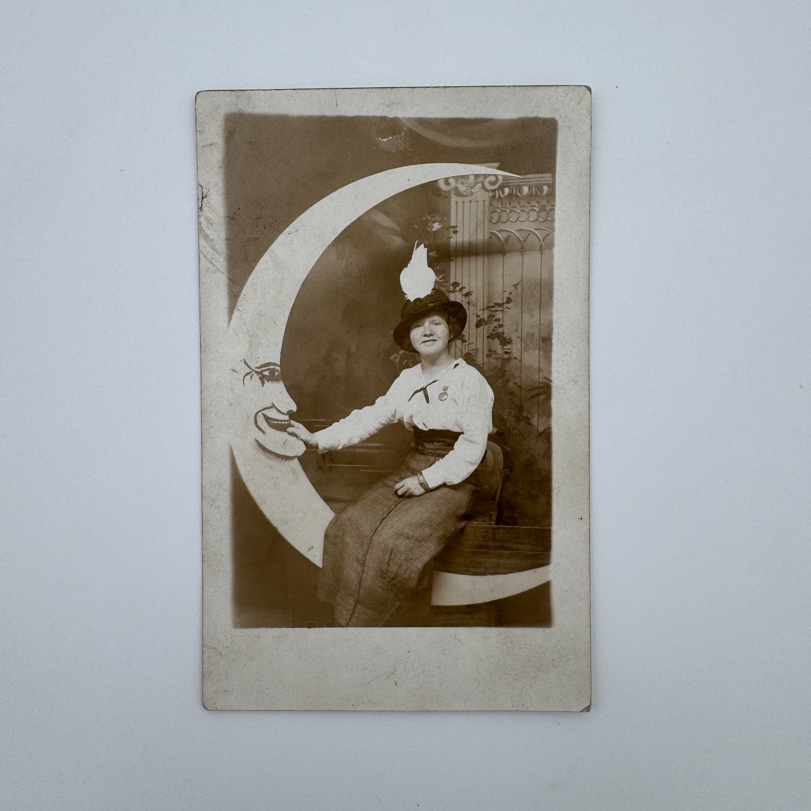 Vintage PAPER MOON RPPC Portrait Fashionable Woman Photograph Postcard Vintage PAPER MOON RPPC Portrait Fashionable Woman Photograph Postcard
