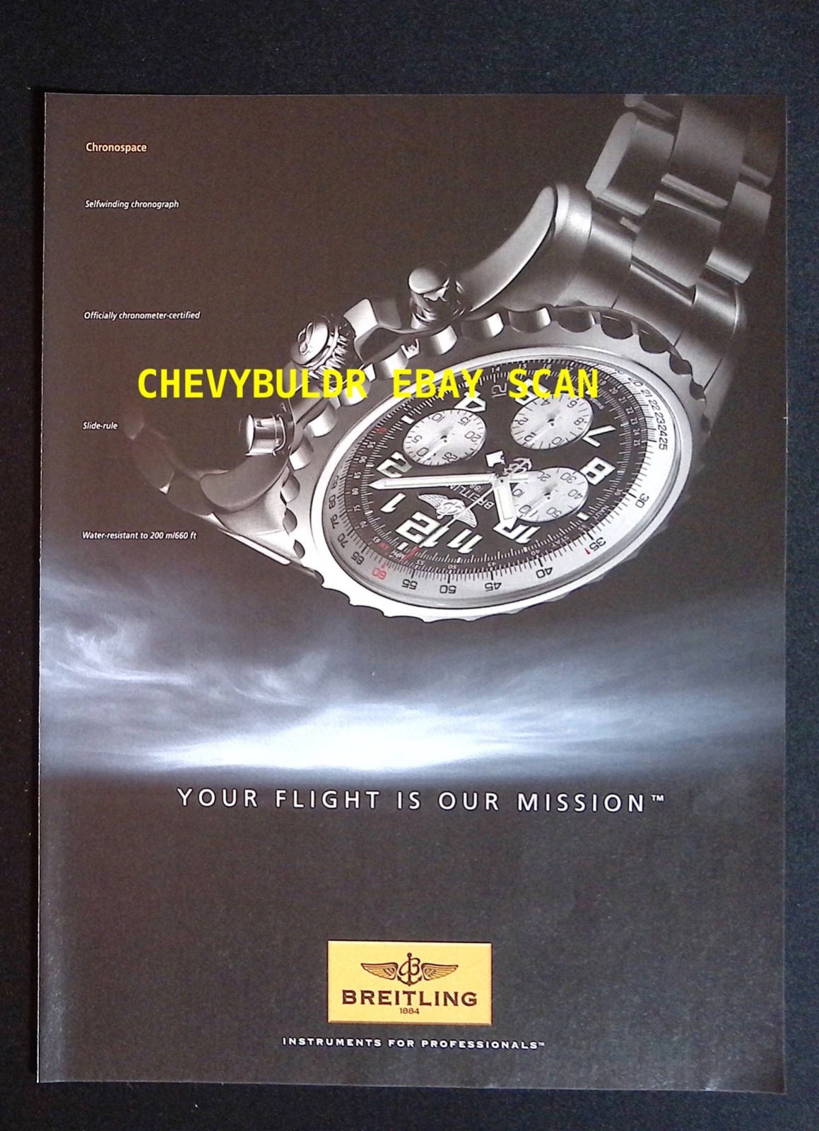 2013 Breitling Chronospace Watch Ad \
