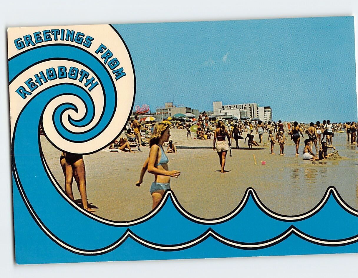 Postcard Greetings From Rehoboth Beach Delaware USA